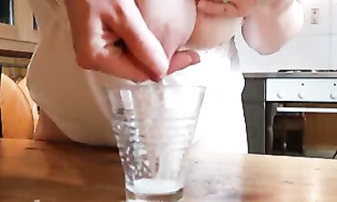BBW Milf Lactates And Swallows Her Own Milk