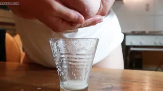 BBW Milf Lactates And Swallows Her Own Milk