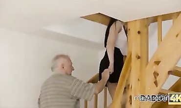 Grandpa Bangs His Grandson's Girlfriend