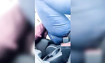 Curvy Latina MILF Strokes In Public While Waiting For Friend