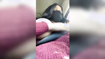 Curvy Latina MILF Strokes In Public While Waiting For Friend