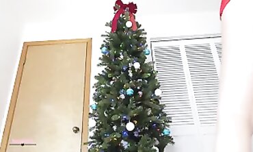 Redhead Helps Watch The Christmas Tree