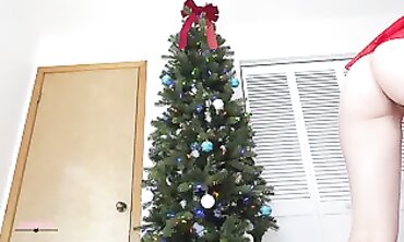 Redhead Helps Watch The Christmas Tree