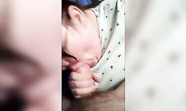 Chubby Next-Door MILF Takes Deep Blowjob