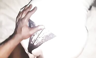 Bareback Interracial Doggy Style with a Big African Dick