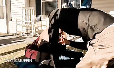 Amateur Neighbors Get It On On The Front Porch