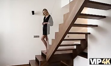 Gentle Blonde Miss and Caring Elder Share a Tender Orgy