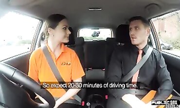 Real Euro Babe Gets Publicly Fucked After Passing Driving Test