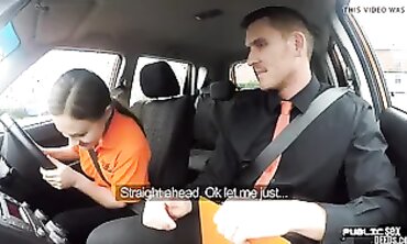 Real Euro Babe Gets Publicly Fucked After Passing Driving Test