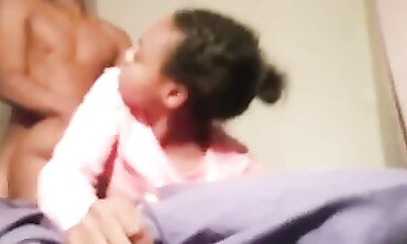 Ebony Chick Gets Roughly Deepthroated and Boinked