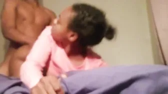 Ebony Chick Gets Roughly Deepthroated and Boinked