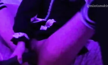 Fledgling college-aged Yo Maid attempting to Nailed Lengthy Black Wood big black cock inwards Cock-squeezing Unspoiled Labia Thighjob
