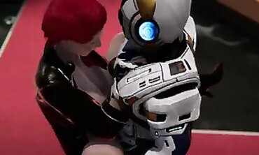 Cyberpunk Redhead Mech Girl Anal