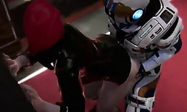 Cyberpunk Redhead Mech Girl Anal