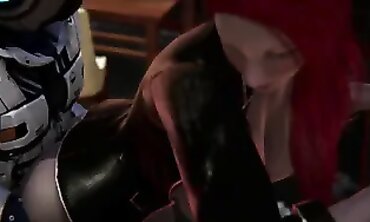 Cyberpunk Redhead Mech Girl Anal