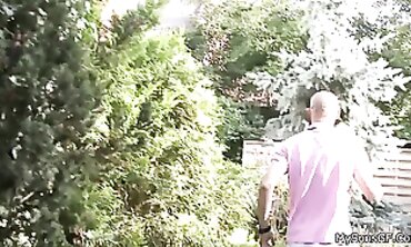 Brunette Jessica Koks Begs Older Man For His Huge Cock