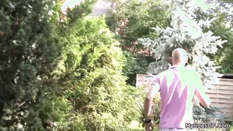 Brunette Jessica Koks Begs Older Man For His Huge Cock