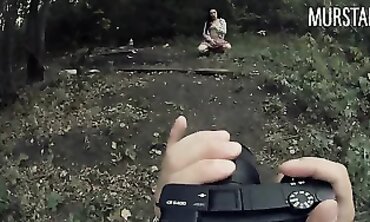 Brunette Student Photographer Gets Creampie in the Forest