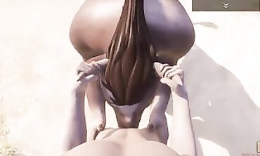 Unshaved POV Anal Cowgirl Sex With Big Tits