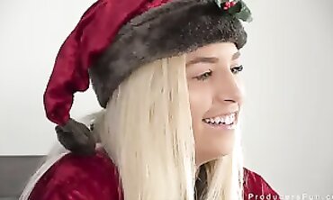 POV Casting: Petite Blonde Sophia Gets Festive Hardcore