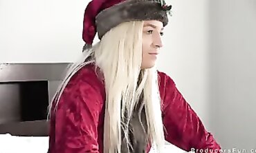 POV Casting: Petite Blonde Sophia Gets Festive Hardcore
