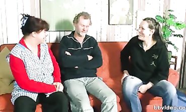 Meina Tante Frieda 2: BBW Mature Tattooed Threesome