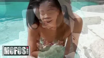 Adrian Maya Gets Smashed Poolside