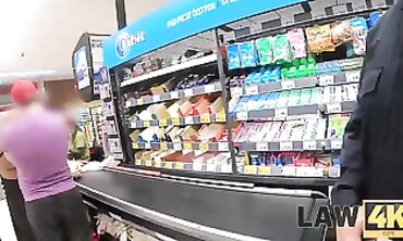 Shoplifter Caught by Cops Gets Rough Jail Blowjob