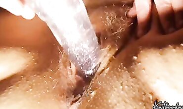Juicy's Hairy Ash-Blonde Bush in Hardcore Action