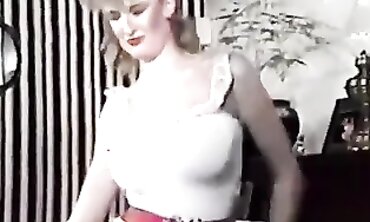 Classic 80s British Blonde Striptease Dance