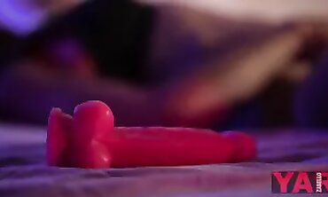 Petite Mom YARzabello Masturbates with a Huge Toy at Home