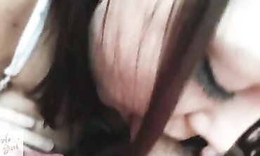 Natural MILF Nicole Gives Deep Throat in Public Car