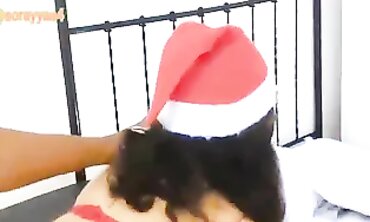 Merry Christmas Interracial Blowjob and Titjob with Lola