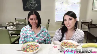 Petite Asian Mina Moon in Naughty Stepdaughter Role