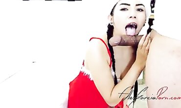 Christmas Anal Creampie with Alex Garcia and Niece Ceci Cortez