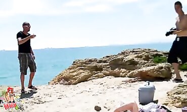 Sun-Kissed Beach Sex with a Busty Brunette