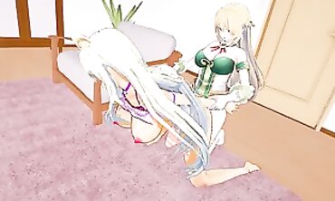 Futa Vert From Neptunia Gets Hardcore Anal Action