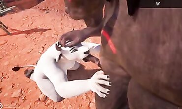 Busty Minotaur Babe Takes a Big Cock