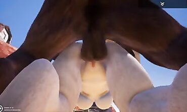 Busty Minotaur Babe Takes a Big Cock