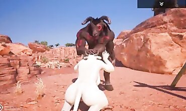 Busty Minotaur Babe Takes a Big Cock