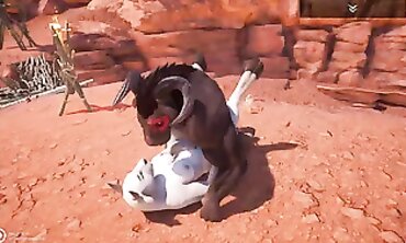 Busty Minotaur Babe Takes a Big Cock