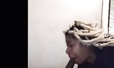 Caramel Kush Gives Her Daddy Amazing Blowjob Therapy