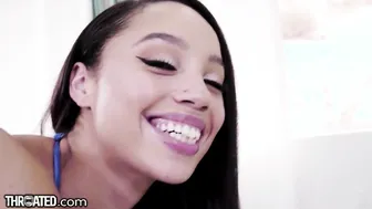 POV Interracial Blowjob: Desperate Alexis Tae Swallows Mick Blue's Thick Cock