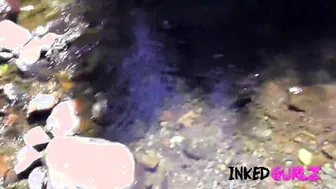 Tattooed Babe Gives POV Blowjob at the Beach