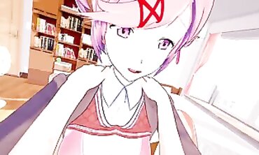 POV: Futa Natsuki Takes the Big Cock at Doki Doki Bar