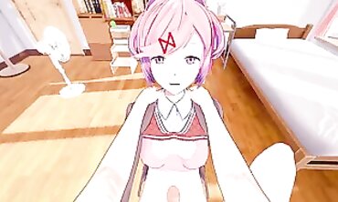 POV: Futa Natsuki Takes the Big Cock at Doki Doki Bar