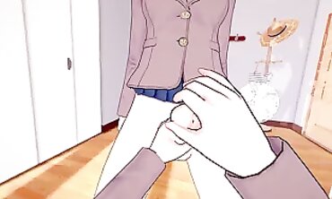 Alt. Doki Doki Futa Pub: Futa Natsuki Sladké Kurva s Futa Yuri | Taker pov