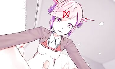 Alt. Doki Doki Futa Pub: Futa Natsuki Sladké Kurva s Futa Yuri | Taker pov