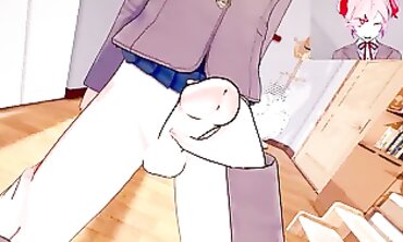 Alt. Doki Doki Futa Pub: Futa Natsuki Sladké Kurva s Futa Yuri | Taker pov