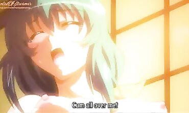 Uncensored Anime: Teenage Girl with Huge Tits Gets Creampie at Home